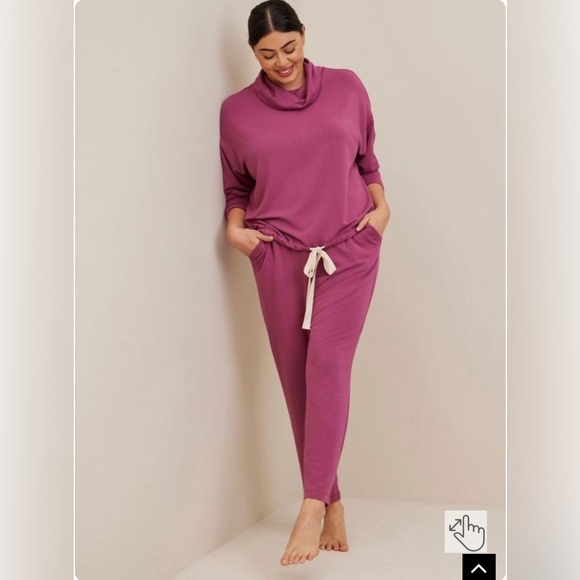 torrid Tops - TORRID Dream Fleece Cowl Neck Lounge Sweatshirt in Violet Quartz Size 0 | Large